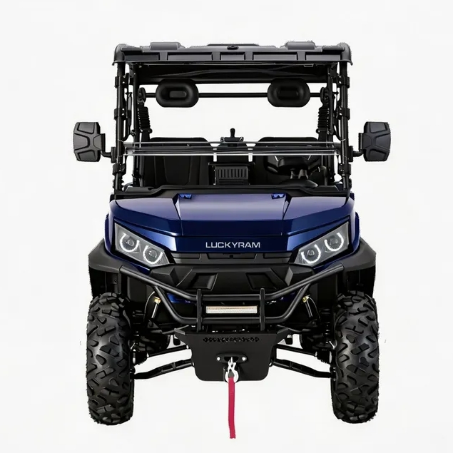 10KW AC మోటార్ 4WD ఎలక్ట్రిక్ UTV 1000kg వేట రాంచ్ కోసం టోయింగ్