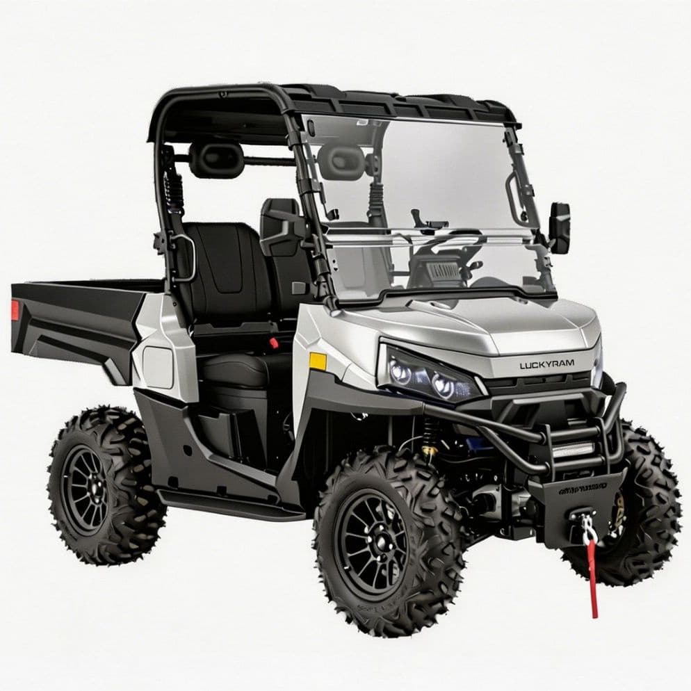 10KW AC మోటార్ 4WD హెవీ డ్యూటీ UTV 73.6V 670kg ఎలక్ట్రిక్ లిఫ్టింగ్ బెడ్