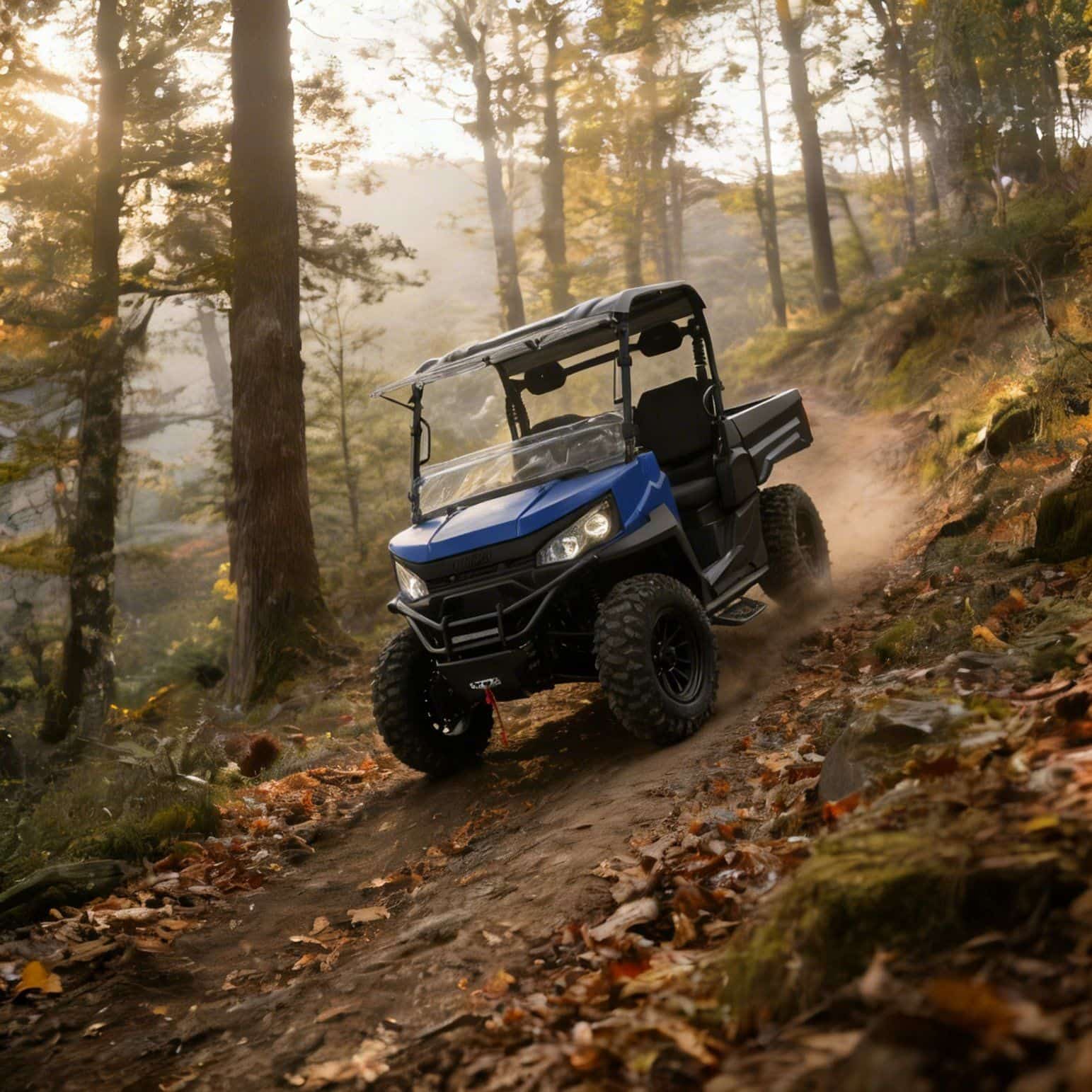 4WD UTV 73.6V 20KW పీక్ పవర్ 400A కంట్రోలర్ 350kg డంప్ బెడ్