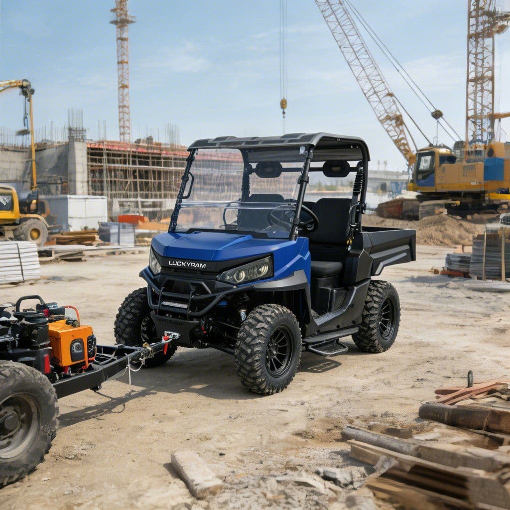 వేట కోసం ఎలక్ట్రిక్ UTV 4WD 73.6V 150Ah EPS పవర్ స్టీరింగ్