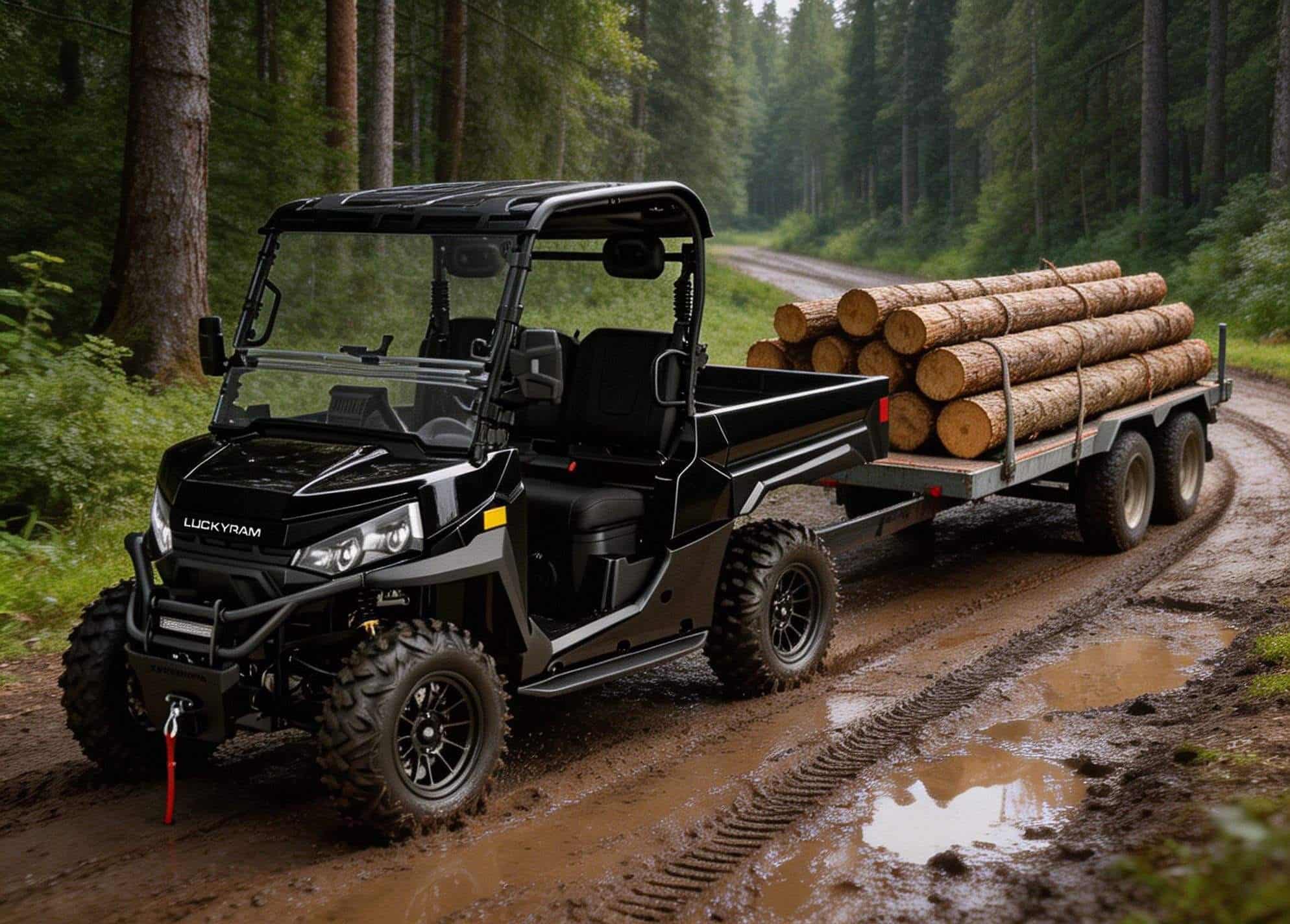 ఫార్మ్ హెవీ డ్యూటీ UTV 4WD 10KW AC మోటార్ 73.6V 400A కంట్రోలర్