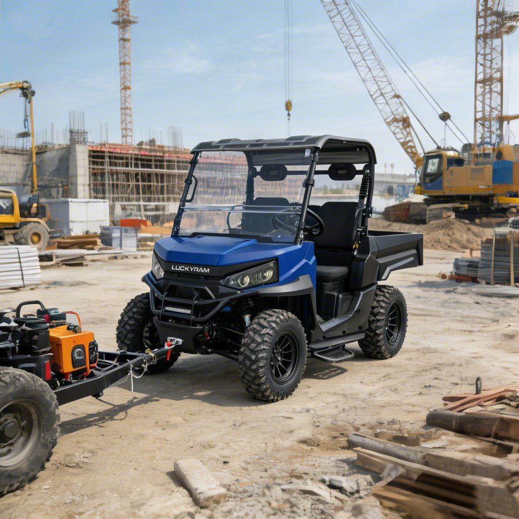రాంచ్ వర్క్ UTV 4WD 10KW AC మోటార్ 670kg లోడ్ అవుతోంది 1000kg టోయింగ్